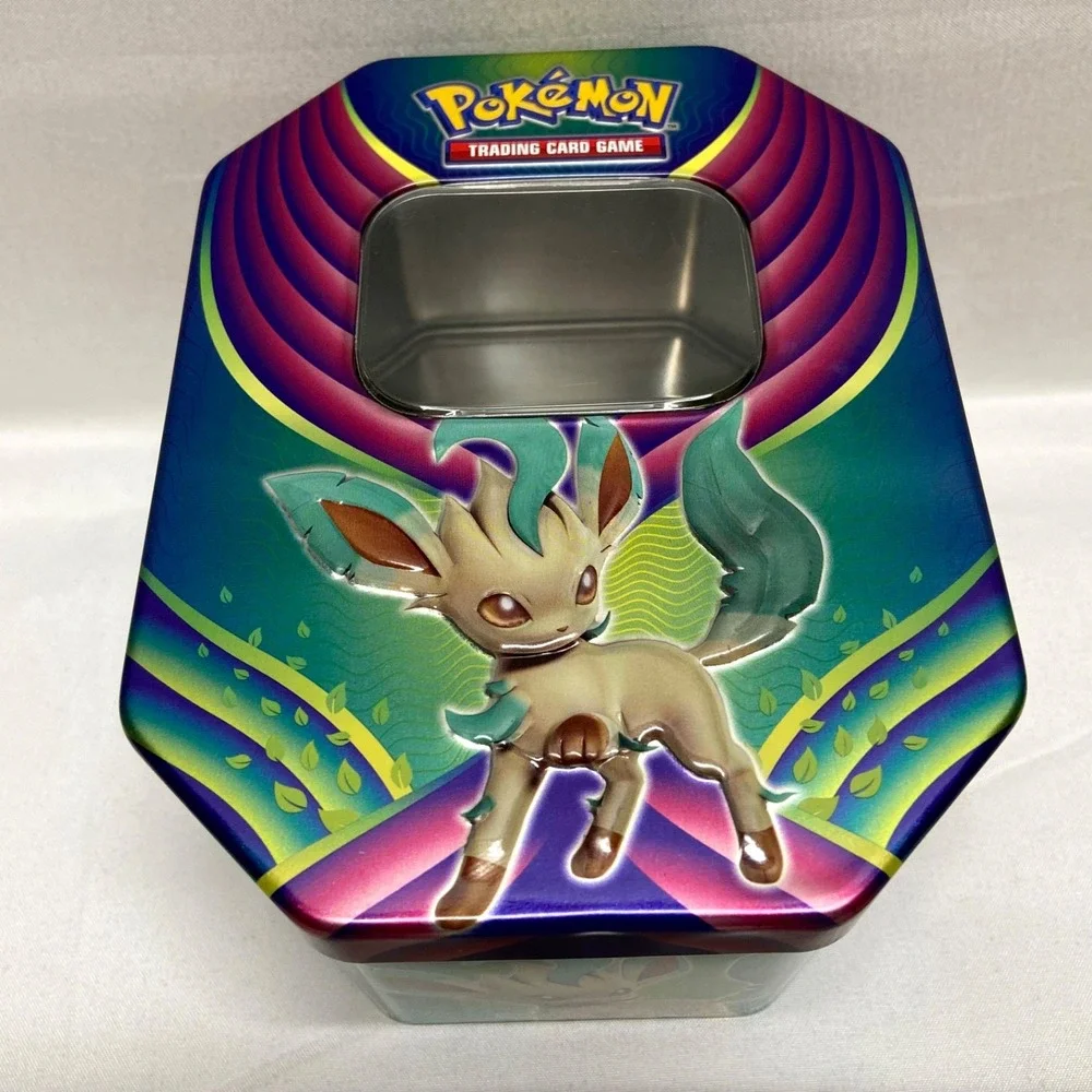 Pokémon TCG Tin 2018 Leafeon Glaceon Enpty Collector Card Case Only No Cards EUC